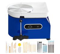 Tour de Potier-Duoku-28 cm 450W-Céramique-Pédale-avec Outils de Sculpture et Tablier