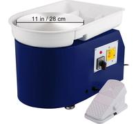 Tour de potier électrique, puissance 350W, plateau tournant 11 pouces, vitesse 0-300 tr/min, bleu