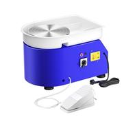 Tour de potier électrique sans balais 350 W 25 cm, for étudiants et amateurs, outil façonnage CEIC avec pédale pour le bricolage(Blue)