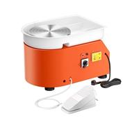 Tour de potier électrique sans balais 350 W 25 cm, for étudiants et amateurs, outil façonnage CEIC avec pédale Pour une utilisation DIY(Red)