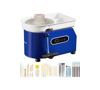 Tour de Potier 28 cm de Dia. - VEVOR - 450 W 0-300 tr/min avec Pédale et Bassin Amovible - Bleu