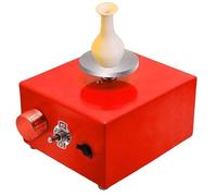 tour de potier, Tour à poterie à vitesse réglable de 0 à 2000 tr/min, avec plateau tournant de 6,5 cm et 10 cm, avec 6 outils de façonnage, for débutants, enfants, adultes et professionnels.(Red)