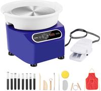 Tour de potier VEVOR, machine à façonner les poteries de 25 cm, tour de potier électrique de 350 W avec pédale & écran tactile LCD, tour céramique à entraînement direct avec outils de façonnage pour l