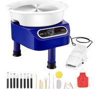 Tour de potier VEVOR, machine à façonner les poteries de 25 cm, tour de potier électrique de 350 W avec pédale & écran tactile LCD, tour céramique à entraînement direct avec 3 pieds de support pour l'