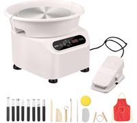 Tour de potier VEVOR, machine à façonner les poteries de 28 cm, tour de potier électrique de 350 W avec pédale & écran tactile LCD, tour céramique à entraînement direct avec outils de façonnage pour l