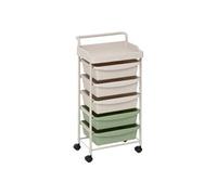 Tour de Rangement 5 Tiroirs "Deskolor" 82cm Beige