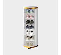 Tour de rangement à chaussures rotative à 360°, armoire à chaussures en métal étroite pour entrée et couloir, étagère de rangement octogonale peu encombrante, support à chaussures élégant (taille