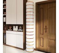 Tour de rangement à chaussures rotative à 360 °, armoire verticale en métal pour un rangement peu encombrant, design moderne