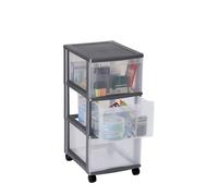 Tour de rangement avec roues Sundis OPTIMO 3 tiroirs - gris