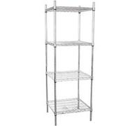 Tour de Rangement hauteur 1.83m - 4 Niveaux - Vogue - Zinc galvanisé150610 inox