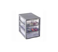 Tour de rangement Orgamix A5 3 tiroirs 25,5x18,5x25,5 cm gris