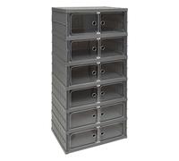 Tour de Rangement Pliable "6 Niveaux" 104cm Gris