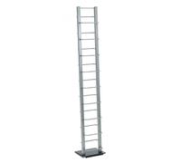 TOUR DE RANGEMENT POUR CD "TOUR" | argenté, 138 cm, métal | pour 126 CDs, etagère