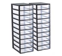 Tour de rangement Sundis ORGAMIX A4 10 tiroirs Noir