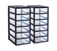 Tour de rangement Sundis ORGAMIX A4 6 tiroirs, lot de 2