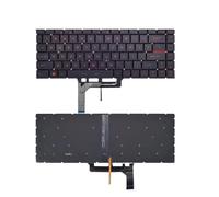 Tour de Remplacement avec Clavier Rouge rétro-éclairé, Compatible for MSI, série GS65 GS65VR P65 WP65 WS65 PS63 GF63 PS42 MS-16Q1