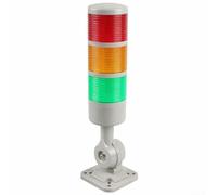 Tour de signalisation LED 12 V, lumière de signal de machine industrielle, 1 à 5 couches rouge, vert, jaune, lampe indicateur Andon avec base rotative (3 niveaux avec buzzer)