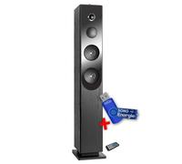 Tour de Son Blacktower+ avec Lecteur CD, Bluetooth, FM et USB, 100W + télécommande + Clé USB 32Go