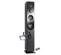 Inovalley Tour de son Blacktower+ - CD Bluetooth FM USB 100W télécommande Mini Strobe en cadeau