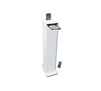 Tour de son blanche avec lecteur CD, Bluetooth, FM et USB, 60W + télécommande