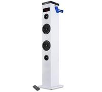 Tour de Son Bluetooth 50W NGS SKYCHARM avec Tél, Entrée Optique, USB, Radio FM et AUX in (Couleur White)+ clé USB 32go