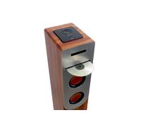 Inovalley - Tour de son finition bois 100W - CD, Bluetooth, FM, USB, télécommande, jeux lumières LED