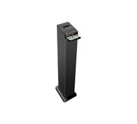 Tour de son Hifi 60W noire avec lecteur CD, Colonne Bluetooth, FM et USB, Télécommande, Jeux de lumières Bagues LED EN CADEAUX