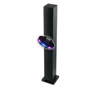 enceinte colonne muse m-1050 bt enceinte d'intérieur bluetooth usb 20w noir, jeu de lumière ovni led