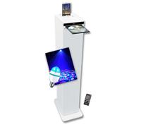 Inovalley Tour de son HP32-CD-W – CD, Bluetooth, FM, USB, 60W, Ampoule DIAMS LED – Blanche