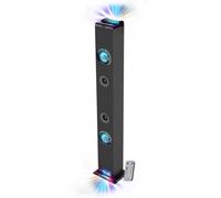 Inovalley Tour de son HP58BTH – LED multi-rayons, Bluetooth, Radio FM, AUX, 4x15W, Télécommande