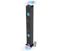 Inovalley Tour de son HP58BTH – LED multi-rayons, Bluetooth, Radio FM, AUX, 4x15W, Télécommande