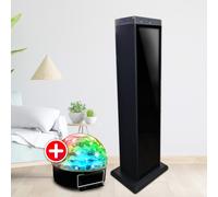 Tour de son - MPman T500CD HIFI Bluetooth - 20W RMS- CD - 2 USB - AUX - Radio FM, Boule LED, Colonne Chambre Salon