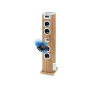 Pickering Tour de son Thomson DS121CD – 60W Bluetooth, CD, Télécommande, AUX, FM, Bois/Blanc, LED