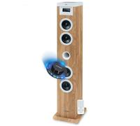 Tour de son Thomson DS121CD - 60W, Multimedia Bluetooth, Lecteur CD, télécommande, AUX, RADIO FM, Bois/blanc, Jeu de lumière LED