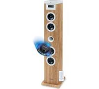 Pickering Tour de son Thomson DS121CD – 60W Bluetooth, CD, Télécommande, AUX, FM, Bois/Blanc, LED