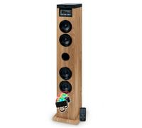 Tour de son Thomson DS122CD - 60W - Hifi Bluetooth, Lecteur CD, télécommande, AUX IN, RADIO FM - Bois/Noir, Bagues LED inclus