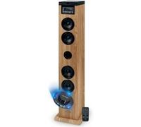 Tour de son Thomson DS122CD - 60W - Hifi Bluetooth, Lecteur CD, télécommande, AUX IN, RADIO FM - Bois/Noir, Jeu de lumière LED