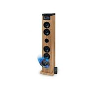 Tour de son Thomson DS122CD - 60W - Hifi Bluetooth, Lecteur CD, télécommande, AUX IN, RADIO FM - Bois/Noir, Jeu de lumière LED