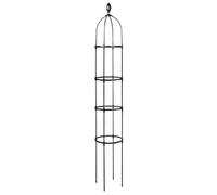 Tour de support pour installations extérieures - cadre de jardin en acier, treillis revêtu de PE | Cage d'escalade à 3 dimensions avec base circulaire et design vertical pour les roses en culture,