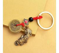 Tour de tête, porte-clés chinois | Clé de voiture en un,Pendentif de charme de voiture de style chinois pour bon, succès