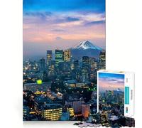 Tour de Tokyo Nuit au Japon Puzzle de 1000 pièces pour Adolescents Jeu de réflexion et de complicité Découpe de précision Pièce de Collection Artistique 38x52cm