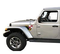 Tour Decals Drapeau État Fender Inlays Fit : 2018 & plus Jeep Wrangler JL JT Sport Moab Sahara Altitude 14.25"x9" 55001620