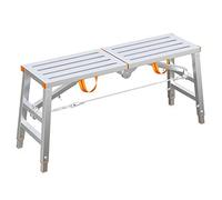 Tour d'échafaudage pliable multi-usages - Plateforme de travail robuste pour peinture, coupe et réparation, 40 x 180 cm, argenté, parfaite pour un usage domestique et professionnel