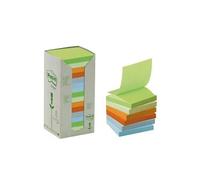 Tour distributrice de 16 blocs post it recycles 76x76mm pastel