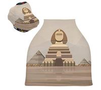 Tour Du Château Sphinx Housse de Canopée pour Poussette,Siège de Voiture pour Bébé Dais Siège Auto Couverture D'Allaitement Pare-Soleil Respirant Extensible pour Bébé
