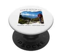Tour du Mont Blanc Grandes Randonnées d'europe Femme Homme PopSockets PopGrip Adhésif