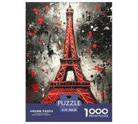 Tour Eiffel 1000 Pieces Animation Puzzle pour Adulte Qualité Supérieure De l'art De La Décoration Moderne Adultes Enfants 38x26cm/1000pcs
