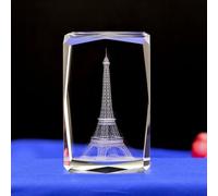 Tour Eiffel 3D Cristal Souvenirs Décoratifs, Monuments de Paris, Ensemble Cadeau de Voyage en France