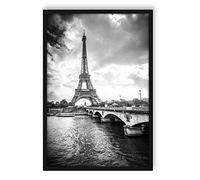 Tour Eiffel à Paris Art B&W Poster dans un cadre photo 55 x 40 cm