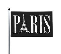 Tour Eiffel À Paris, France Bannière Décoratif Drapeau De Jardin Résistant Aux Intempéries Drapeau Pour Pelouse Jardin Cour 90X150Cm